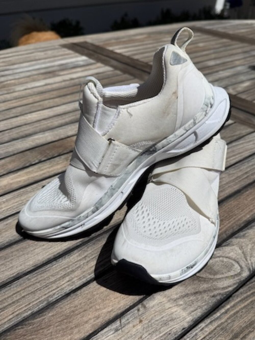 Tiem Slipstream White Marble Spinning Cycling Shoes Size US 8.5